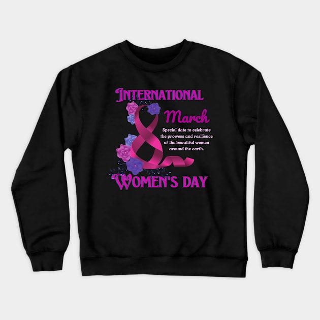 International Women's Day Crewneck Sweatshirt by D'via design